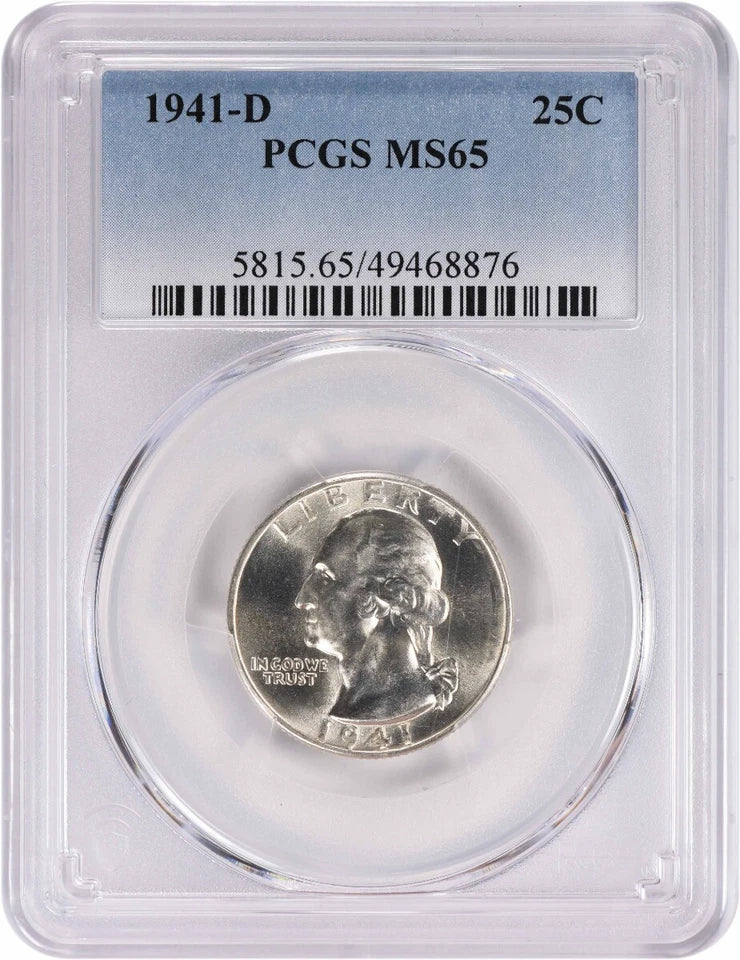 1941-D Washington Quarter MS65 PCGS-1