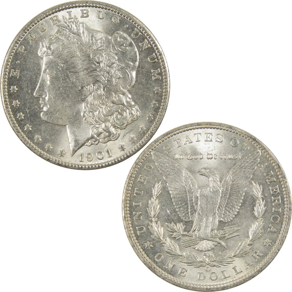 1901 O Morgan Dollar CH AU Choice About Uncirculated Silver $1 Coin-3