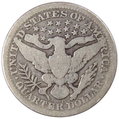1908 O Barber Quarter G Good 90% Silver 25c US Type Coin Collectible-2