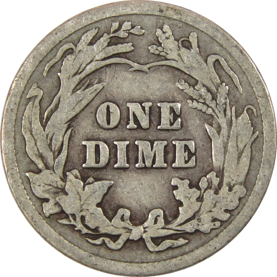1916 Barber Dime G Good Silver 10c Coin-2
