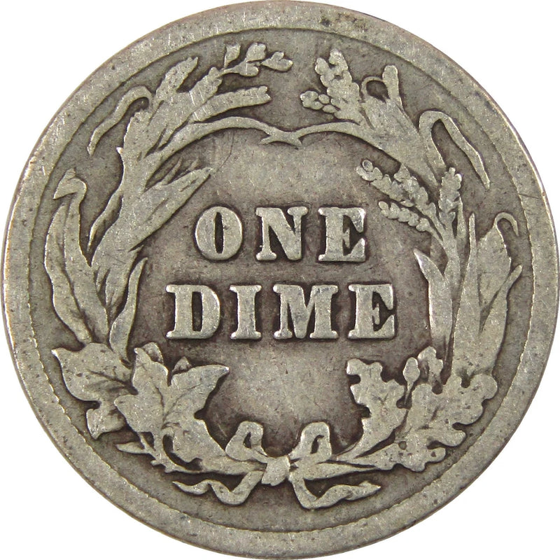 1916 Barber Dime G Good Silver 10c Coin-2