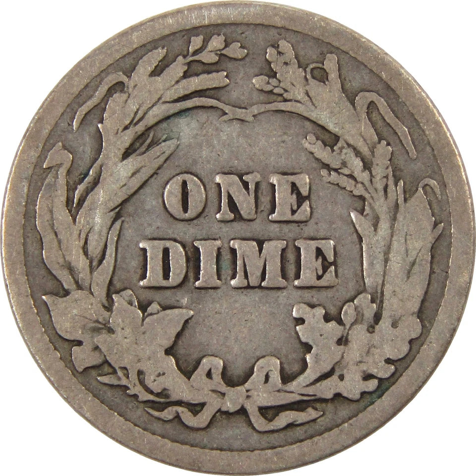 1915 Barber Dime G Good Silver 10c Coin-2