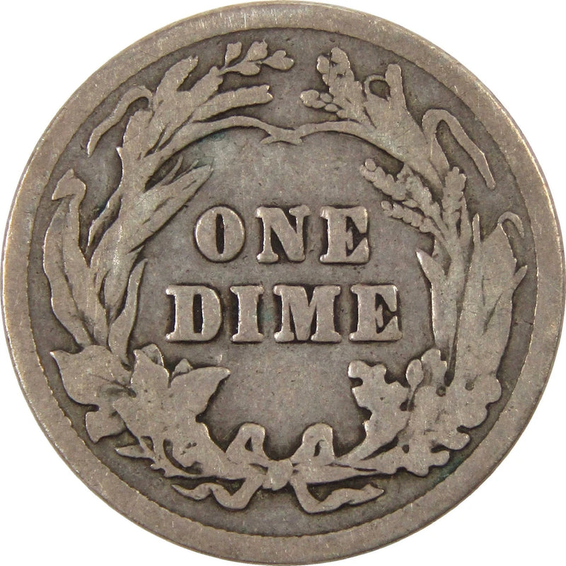 1915 Barber Dime G Good Silver 10c Coin-2