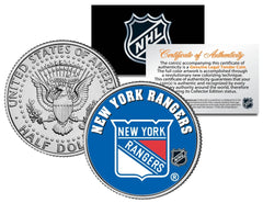 NEW YORK RANGERS NHL Hockey JFK Kennedy Half Dollar U.S. Coin * LICENSED *-1