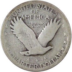 1927 S Standing Liberty Quarter G Good 90% Silver 25c US Type Coin Collectible-2
