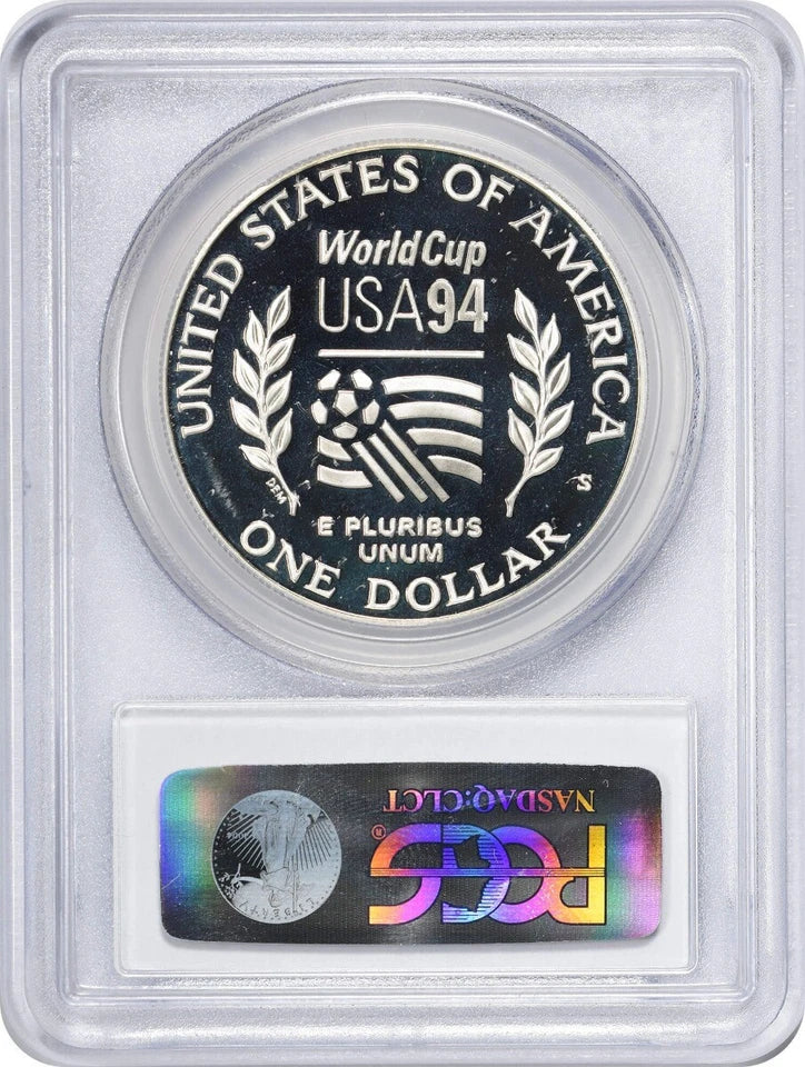 1994-S World Cup Silver Commemorative Dollar PR69DCAM PCGS Proof 69 Deep Cameo