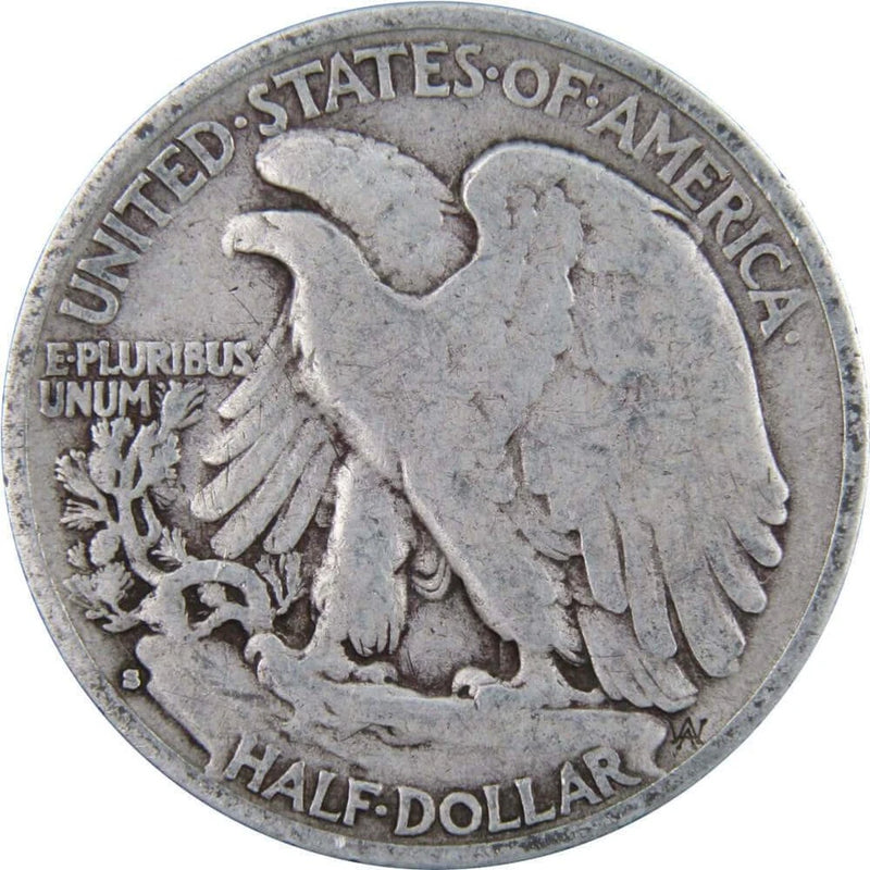 1935 S Liberty Walking Half Dollar VG Very Good 90% Silver 50c US Coin-2