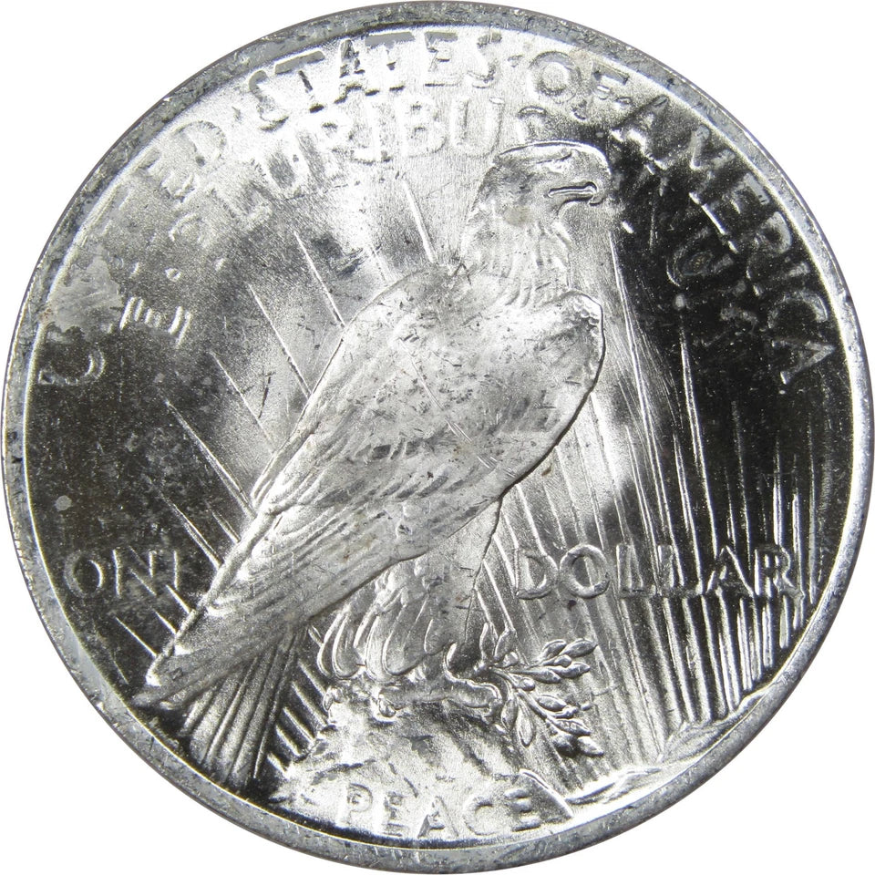 1923 Peace Dollar BU Choice Uncirculated Mint State 90% Silver $1 US Coin-2