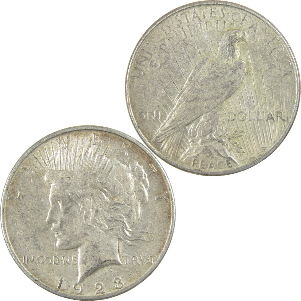 1923 D Peace Dollar XF EF Extremely Fine Silver $1 Coin-4