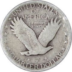 1925 Standing Liberty Quarter G Good 90% Silver 25c US Type Coin Collectible-2