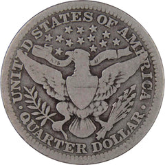 1914 Barber Quarter VG Very Good 90% Silver 25c US Type Coin Collectible-2