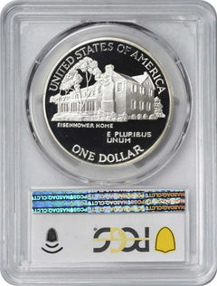 1990-P Eisenhower Ike Silver Commemorative Dollar PR69DCAM PCGS Proof 69 DC-2