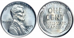 ✯ 1943 Steel Penny WWII Wartime Cents ✯（2）Coins UNC Brilliant Uncirculated BU MS Estate✯-2