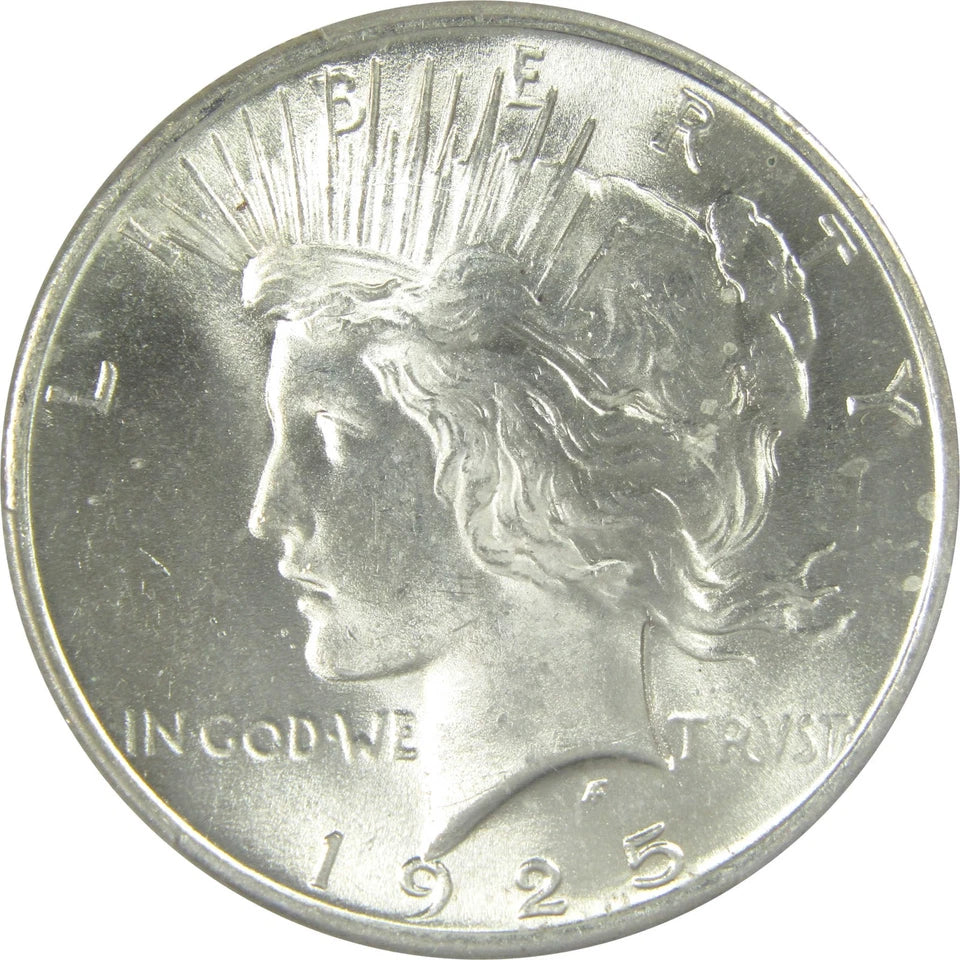 1925 Peace Dollar MS 64 PCGS Silver $1 Uncirculated Coin-3