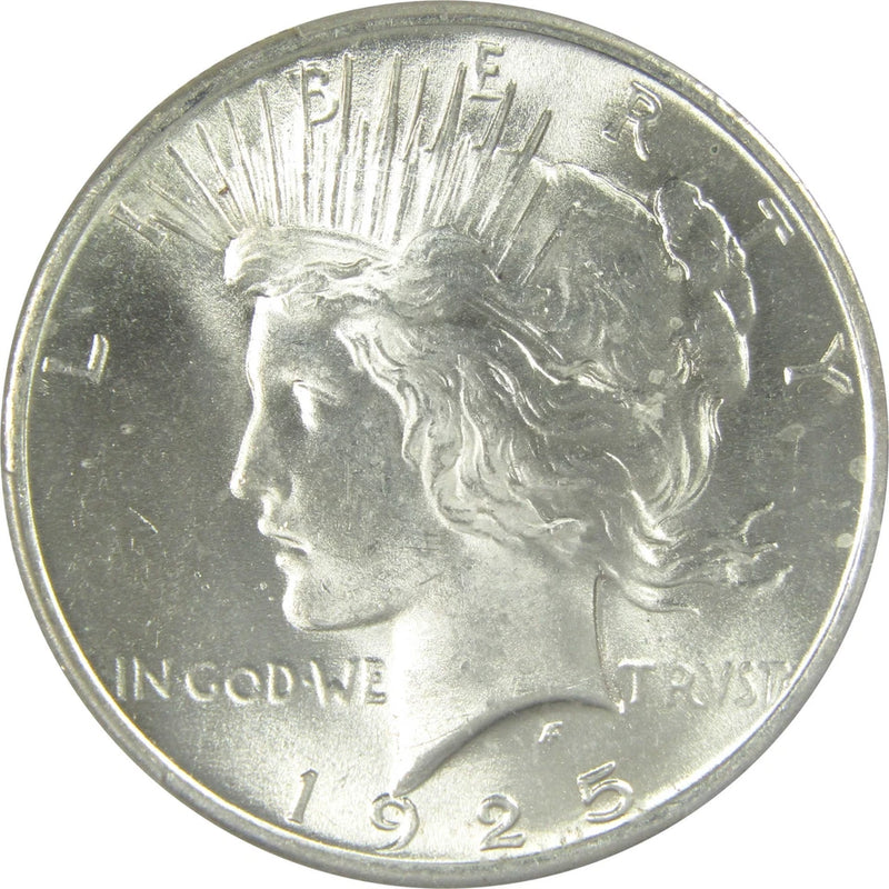 1925 Peace Dollar MS 64 PCGS Silver $1 Uncirculated Coin-3