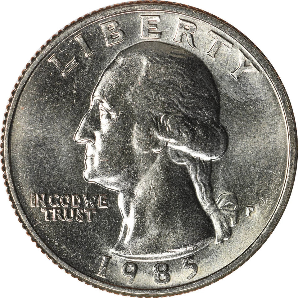 1985-P BU Washington Quarter 40-Coin Roll-1