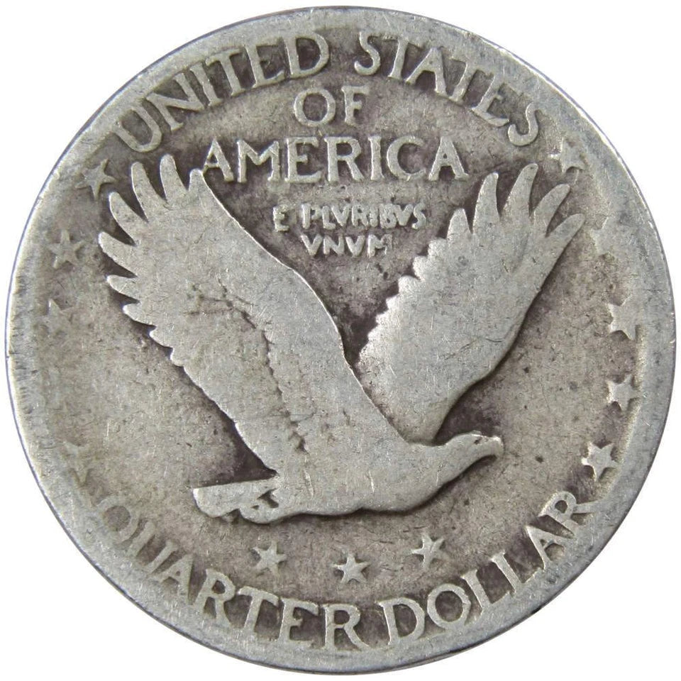 1927 Standing Liberty Quarter Circulated Silver 25c Coin Collectible-2