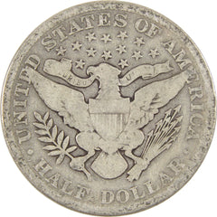 1900 Barber Half Dollar Circulated Silver 50c Coin Collectible-2