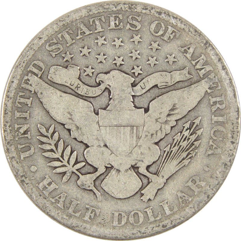 1900 Barber Half Dollar Circulated Silver 50c Coin Collectible-2