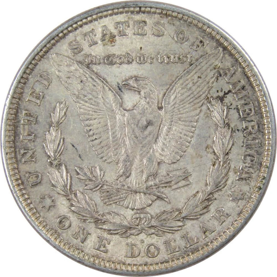 1921 D Morgan Dollar AU About Uncirculated 90% Silver $1 US Coin Collectible-2
