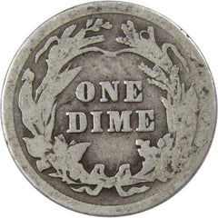1916 Barber Dime Circulated Silver 10c Coin Collectible-2
