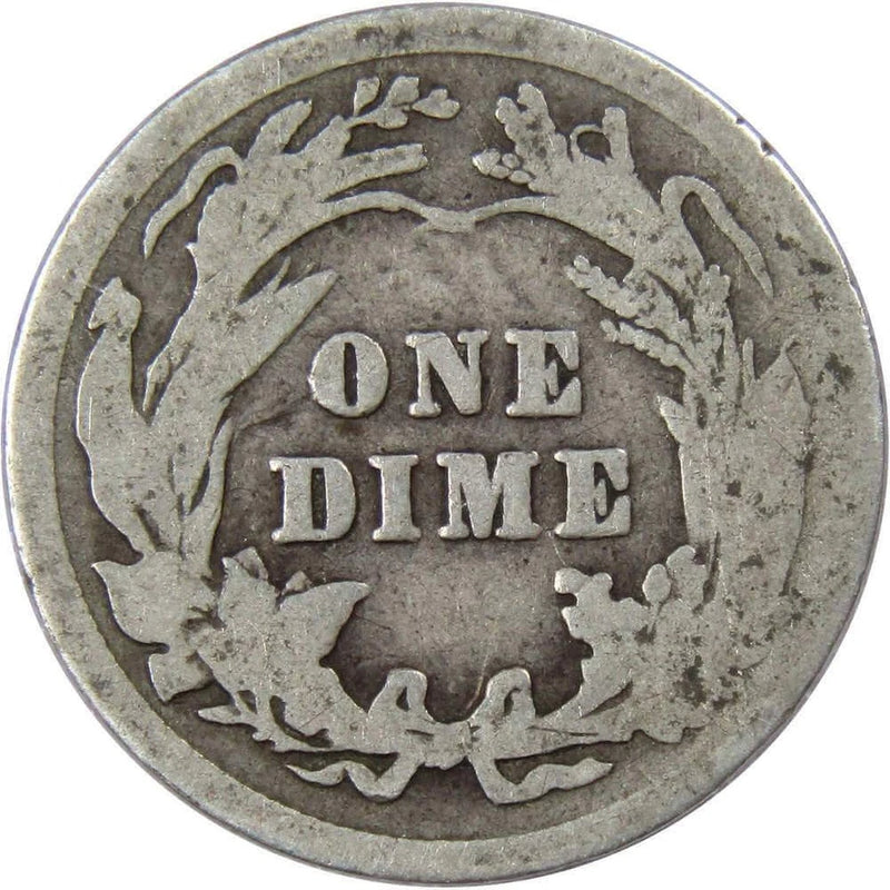 1916 Barber Dime Circulated Silver 10c Coin Collectible-2