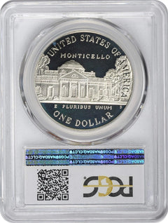 1993-S Jefferson Silver Commemorative Dollar PR69DCAM PCGS Proof 69 Deep Cameo-2