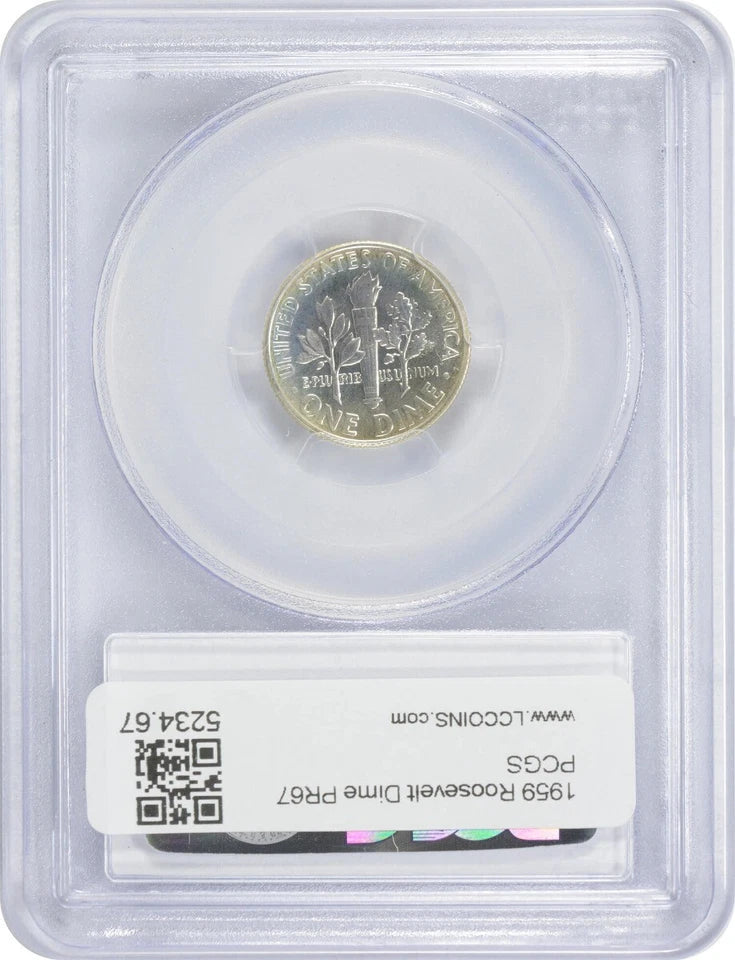 1959 Roosevelt Silver Dime PR67 PCGS-2