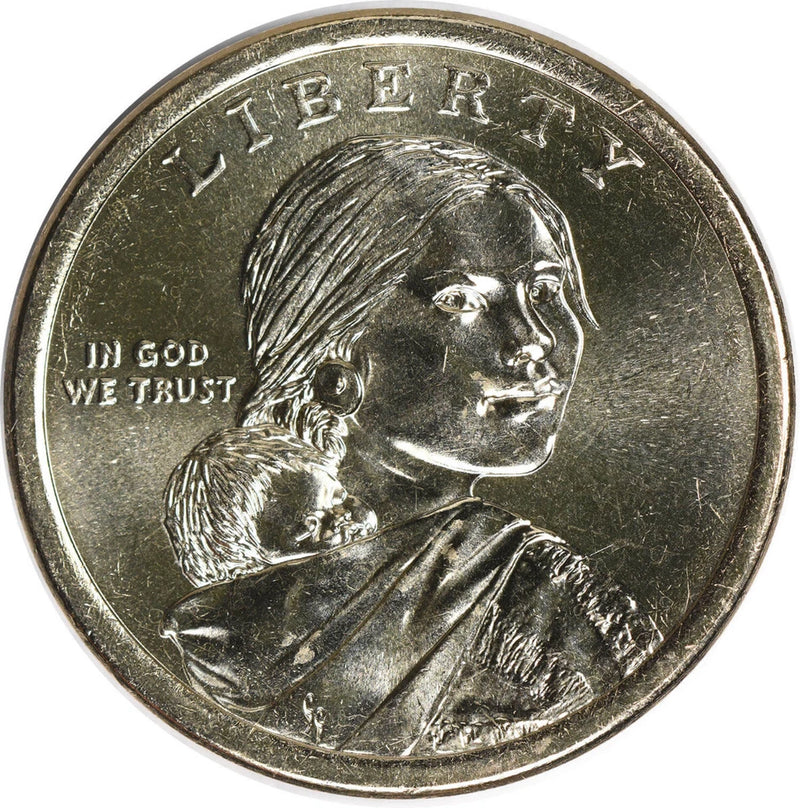 2019-D BU Sacagawea Native American Dollar 25-Coin Roll-2