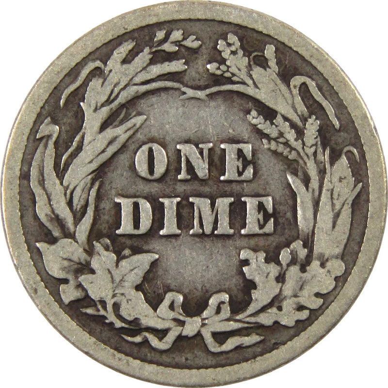 1912 Barber Dime VG Very Good Silver 10c Coin-2