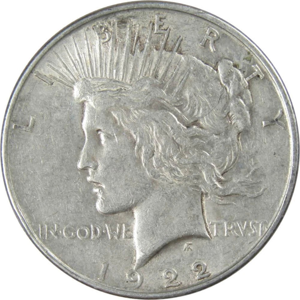 1922 Peace Dollar VF Very Fine 90% Silver $1 US Coin Collectible-1