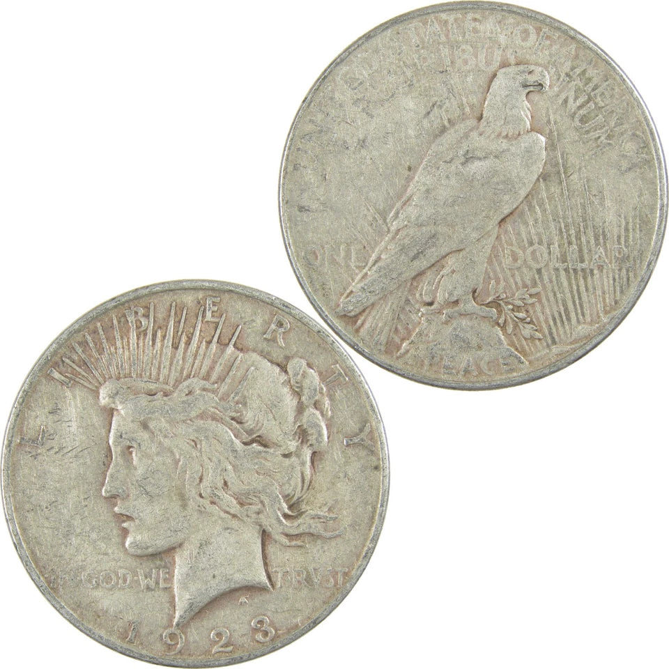 1923 D Peace Dollar F Fine Silver $1 Coin-4