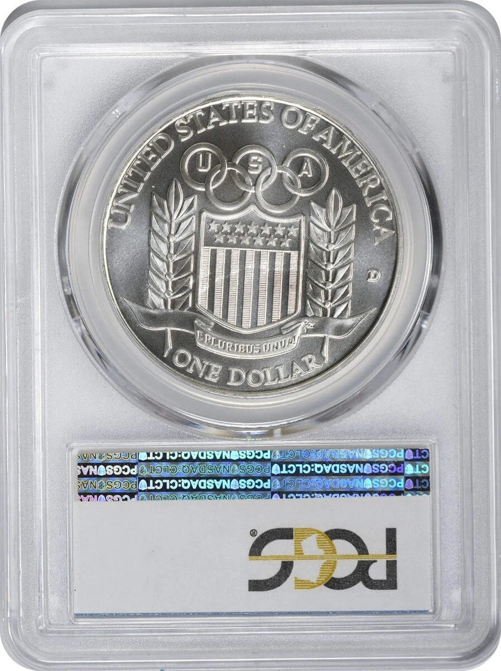 1992-D Olympic Silver Commemorative Dollar MS69 PCGS Mint State 69-2