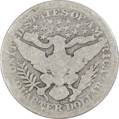 1908 O Barber Quarter Circulated Silver 25c Coin Collectible-2