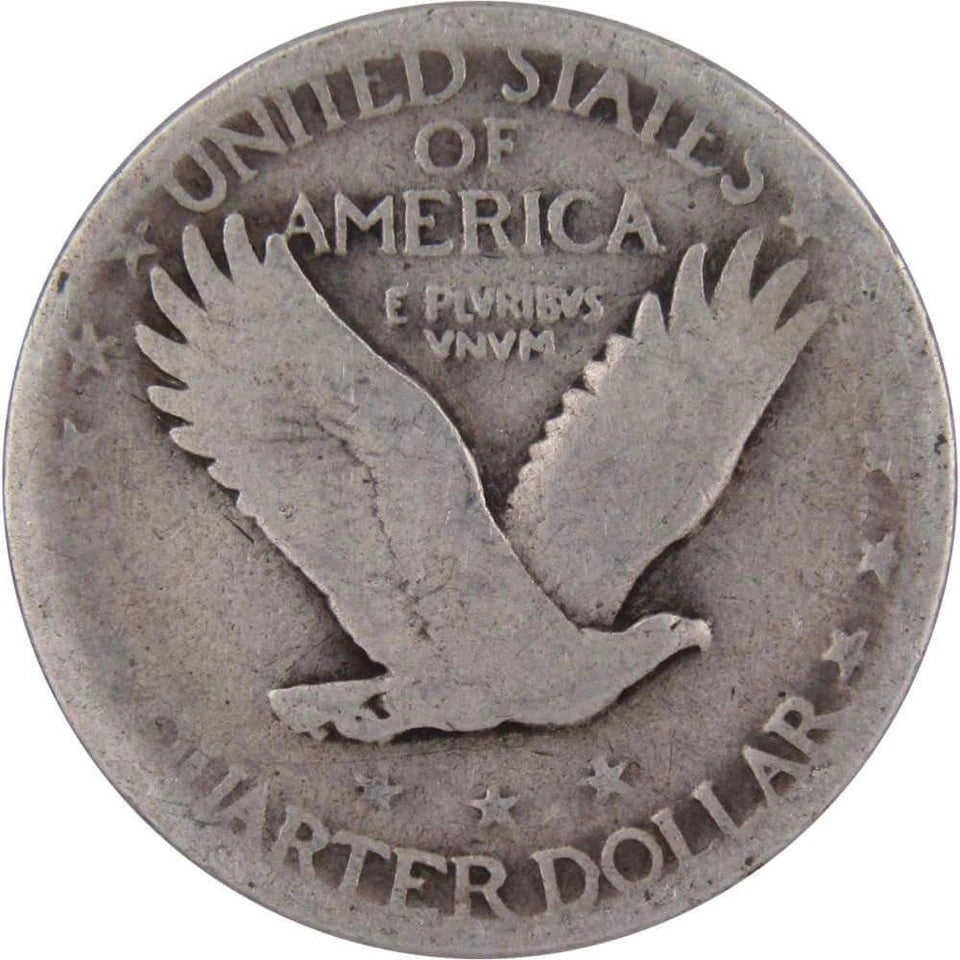 1926 Standing Liberty Quarter G Good 90% Silver 25c US Type Coin Collectible-2
