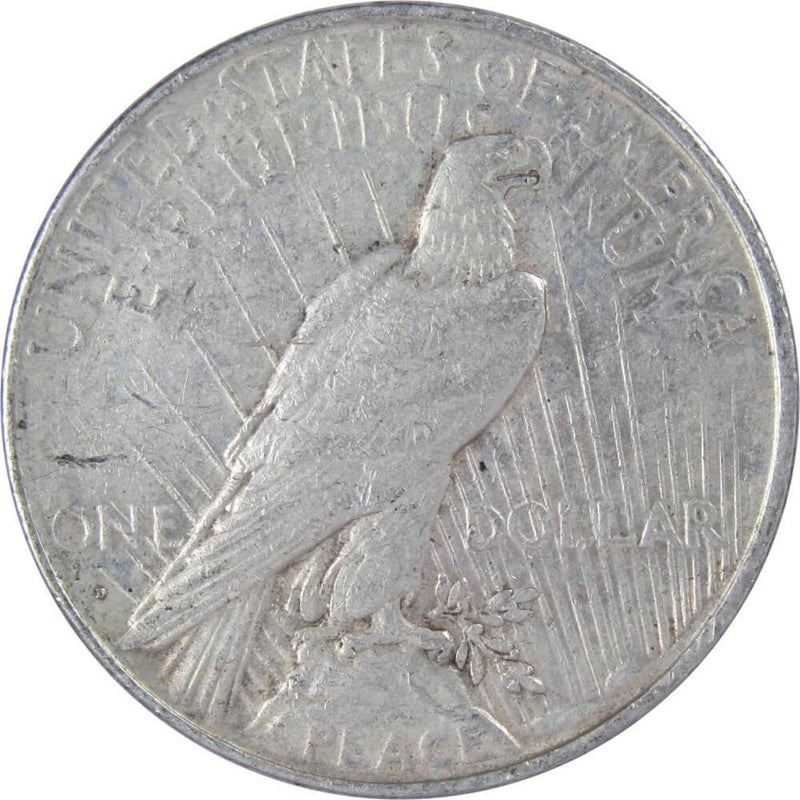 1922 D Peace Dollar VF Very Fine 90% Silver $1 US Coin Collectible-2