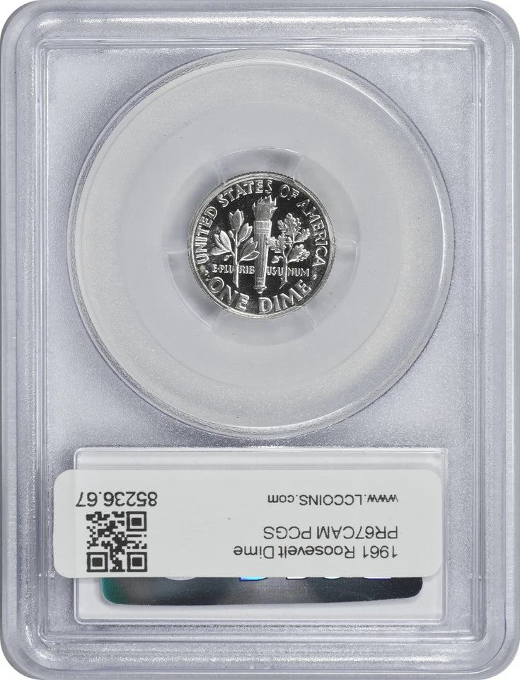 1961 Roosevelt Silver Dime PR67CAM PCGS-2