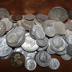 90% PLATA - LOTE DE MONEDAS DE EE. UU. DE 1/2 ONZA, MEDIOS DÓLARES, CUARTOS DE CADUCIDAD, MONEDAS DE DIEZ MONEDAS, MEZCLA CIRCULAR-1
