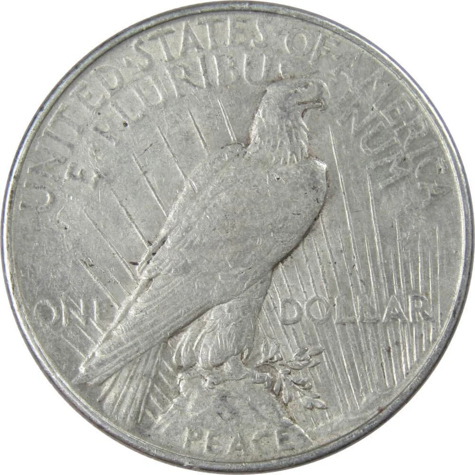 1922 Peace Dollar VF Very Fine 90% Silver $1 US Coin Collectible-2