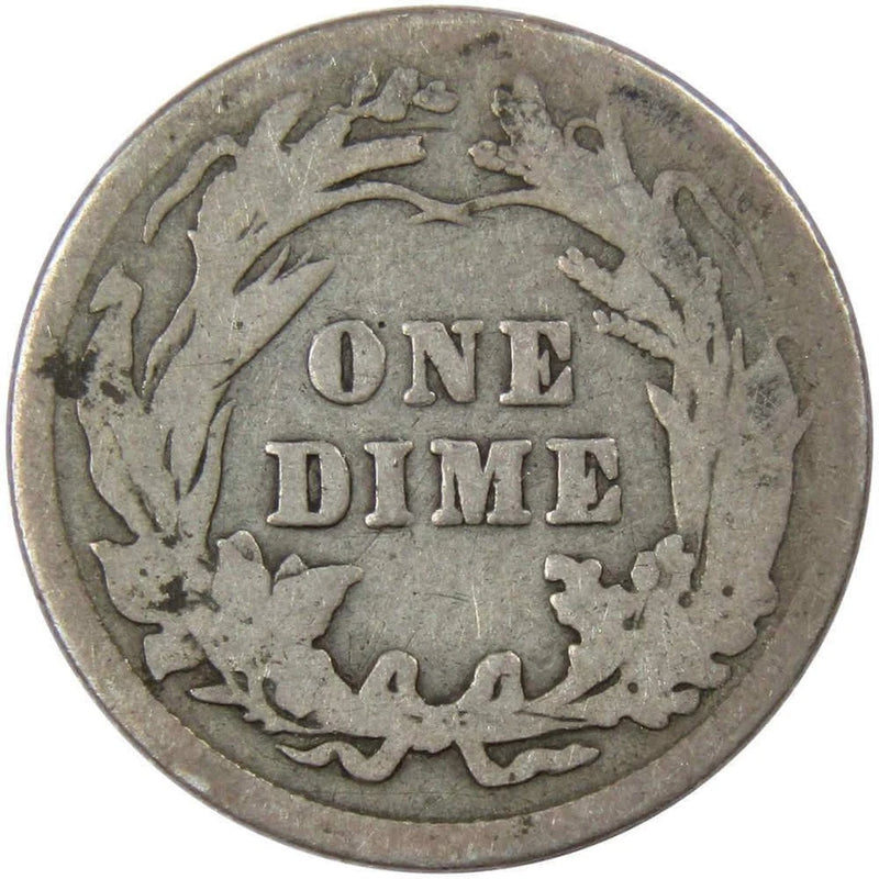 1913 Barber Dime Circulated Silver 10c Coin Collectible-2