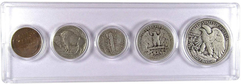 1935 Year Set 5 Coins in Circulated or Better Condition Collectible Gift Set-2