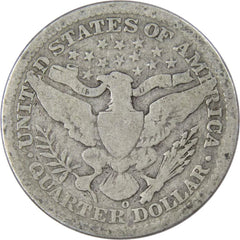 1907 O Barber Quarter Circulated Silver 25c Coin Collectible-2