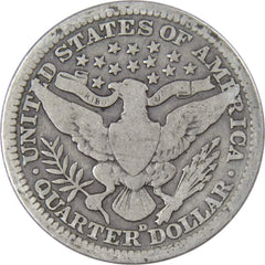 1914 D Barber Quarter Circulated Silver 25c Coin Collectible-2