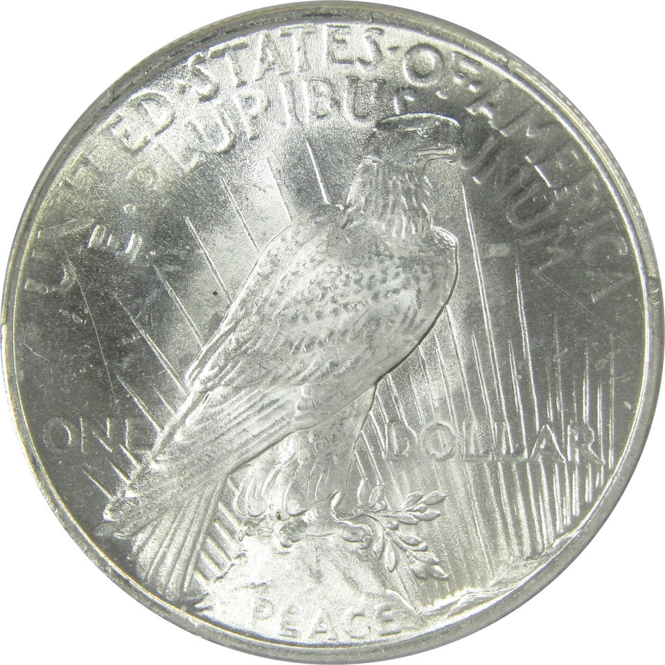 1925 Peace Dollar MS 64 PCGS Silver $1 Uncirculated Coin-4