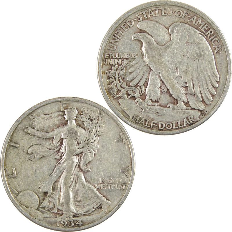1934 Liberty Walking Half Dollar VF Very Fine Silver 50c Coin-4