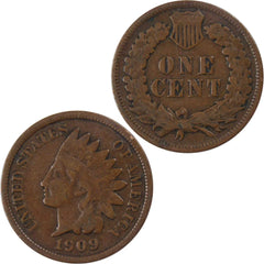 1909 Indian Head Cent G Good Bronze Penny 1c Coin Collectible-4