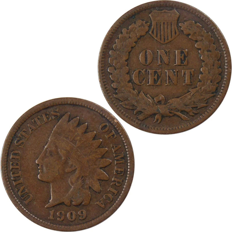 1909 Indian Head Cent G Good Bronze Penny 1c Coin Collectible-4