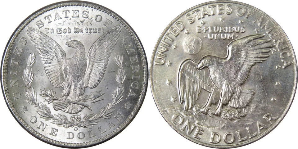 1902 O Morgan Dollar BU Uncirculated 90% Silver with 1978 IKE$ BU Uncirculated-2
