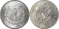 1902 O Morgan Dollar BU Uncirculated 90% Silver with 1978 IKE$ BU Uncirculated-2