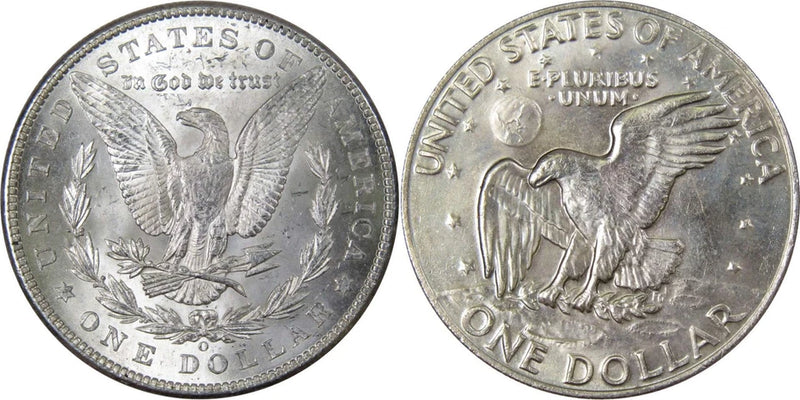 1902 O Morgan Dollar BU Uncirculated 90% Silver with 1978 IKE$ BU Uncirculated-2